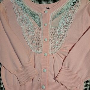 Say What? Pink Lace Women's Cardigan